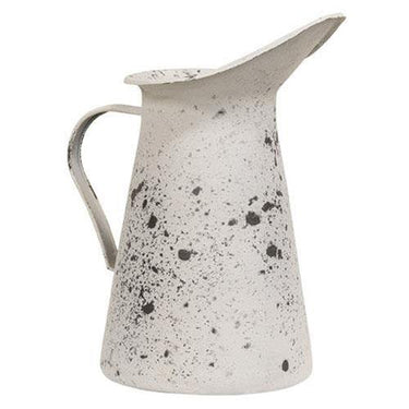 Distressed White Pitcher - The Fox Decor